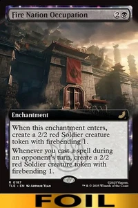1x - Fire Nation Occupation - FOIL EXTENDED ART #187 - Avatar: Eternal - NM MTG - Picture 1 of 1