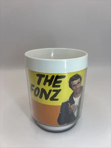 VINTAGE THE FONZ PLASTIC COFFEE MUG CUP DAWN PASSAIC NEW JERSEY - Picture 1 of 5