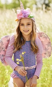 Girls Matilda Jane You Go Girl Long Sleeve Leotard Size 10 Preppy Colorful - Picture 1 of 4