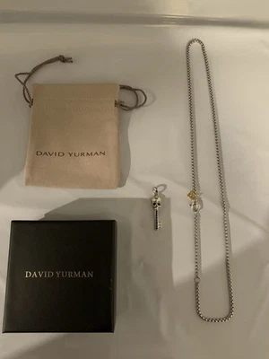 Амулет David Yurman Skull Key Memento Mori серебро 925 пробы черный оникс - Изображение 1 из 4