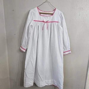 American Girl Cecile Girls Nightgown 14/16 White Flannel EUC Matching Pajamas - Picture 1 of 6