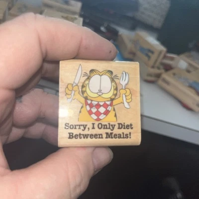 Garfield's Diet Cat резиновый штамп крафтинг тиснение A702C Stampede  - Изображение 1 из 4