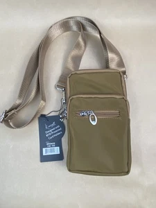 K Carroll RFID Crossbody Bronze Removable Adjustable Strap Hiking Travel - Picture 1 of 5
