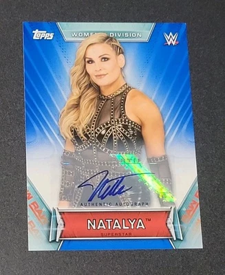 2018 Topps WWE Women's Division Natalya autógrafo - azul automático SSP/25 Foto 1 de 3