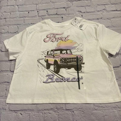 Nueva Camiseta Para Niña Boxy Ford Bronco, Blanca Talla Mediana Nueva Con Etiquetas Foto 1 de 4
