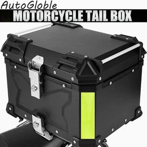 45 55 65L Aluminium Motorrad Box Wasserdichte Top Box Träger Universal Gepäck - Bild 1 von 18
