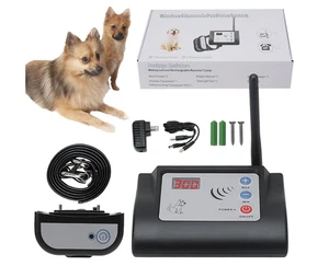 Wireless 2 in 1 Electric Dog Fence Containment System Rechargeable Shock Collar - Picture 1 of 8