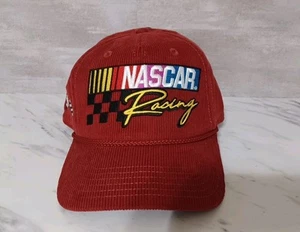 Nascar Racing Men's Corduroy Adjustable Red Hat - Picture 1 of 4