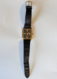 Landstroms Ladies Black Hills Gold Wrist Watch with Black Leather Band - Picture 1 of 10
