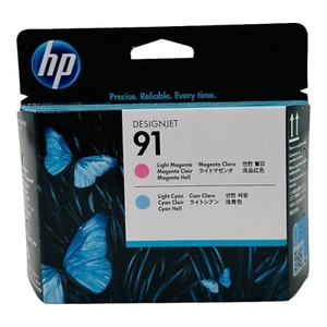 Genuine HP DesignJet 91 Light Magenta & Light Cyan Printhead Cartridge - 03/2026 - Photo 1/8