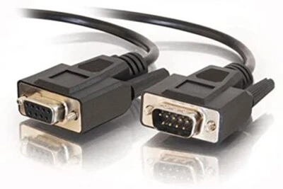 C2G 52033 DB9 M/F Serial RS232 Extension Cable, Black (25 Feet, 7.62 Meters) - Image 1 of 4