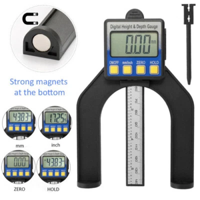 MARKENLOS 0-80mm Tiefenmesser Höhenmessgerät Meßschieber Digitales für Holzbearbeitung XY