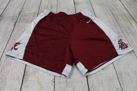 VTG Nike Team WSU Washington State Cougars Red Mesh Basketball Shorts Men's XL Cover