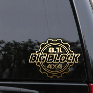 Big Block 8.1L 4x4 Chevy Vinyl Decal Sticker for Sierra Silverado GMC - Picture 1 of 2
