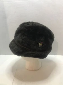 Vintage United Hatters Cap & Millinery Workers Union Brown Faux Fur Hat Small - Picture 1 of 5