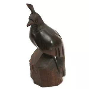 Geschnitzte Holz Wachtel Rebhuhn Statue Figur Skulptur 6,5" Mid-Century Modern - Bild 1 von 7
