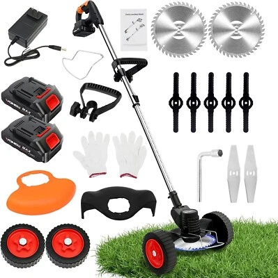 ALSO GO Herbicida Eléctrica 21V con Ruedas, Batería Inalámbrica Weed Wacker con Ch Foto 1 de 4