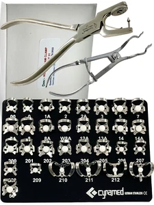 33 Pcs German Rubber Dam Starter Kit with Frame Punch Clamps Dental Instruments - Picture 1 of 12
