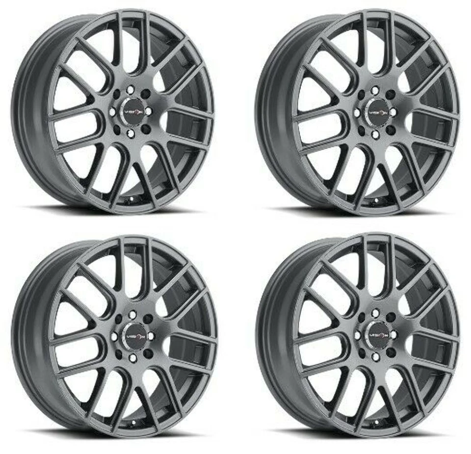 Juego 4 llantas 17" Vision Street 426H Cross Gunmetal 17x7,5 5x105 38mm Foto 1 de 3