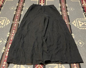 Match Point Linen Pants Bell Flare Lagenlook Sz S USA Made T17 - Picture 1 of 8