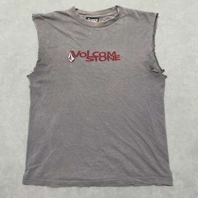 Vintage Volcom Shirt Thrashed Distressed Faded Cut Off Skate Surf Faded M USED - Image 1 of 4