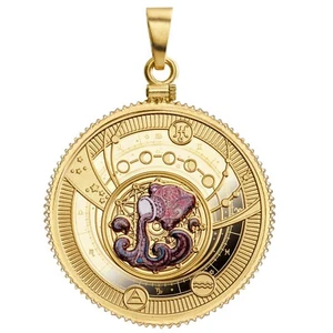 Silver Coin Proof Zodiac Sign Aquarius 500 Francs Cameroon 2018 - Picture 1 of 3