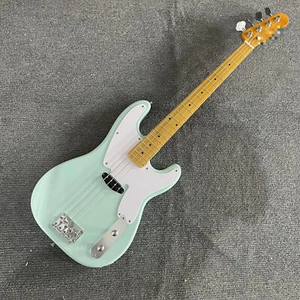 Factory S Pickup Blue Precision Electric Bass Guitar Basswood Body Maple Neck - Picture 1 of 6