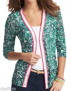 NWT Ann Taylor LOFT Paisley Print V-neck Cardigan Size XS - Picture 1 of 7