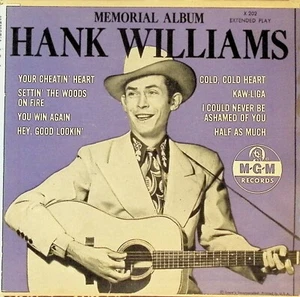 Hank Williams Memorial Album MGM EP X202 PS GF VG+ - Picture 1 of 7