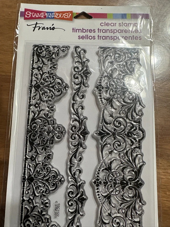 Elegant Borders Stampendous Clear Acrylic Stamp Set SSC1122 NEW! - Image 1 of 1