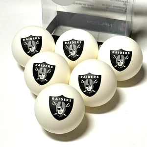 6 pieces RAIDERS Ping Pong Balls NFL Team 40mm Tournament Size Table Tennis Ball - Picture 1 of 3