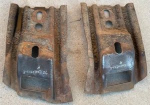CHEVROLET CHEVELLE REAR BUMPER IMPACT MOUNTING BRACKETS 1970 70 OEM - Picture 1 of 12