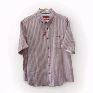 NEW Report Collection Natural Fibers Shirt Button Up Striped Size XL - Picture 1 of 6
