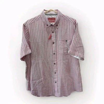 NEW Report Collection Natural Fibers Shirt Button Up Striped Size XL - Image 1 of 4