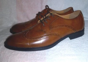 Herren Alfani Leyden Brogue Budapester Schnürschuhe Oxford-Schuhe braun 8,5 - Bild 1 von 9
