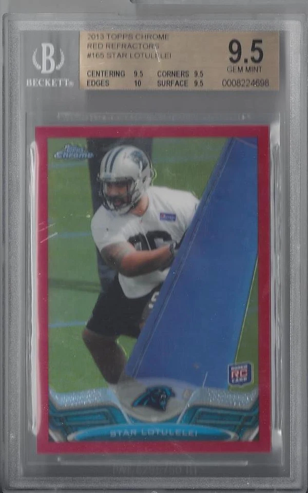 STAR LOTULELEI 2013 TOPPS CHROME RED REFRACTOR RC #D 17/25 BGS 9.5 POP 1/1 - Image 1 of 1