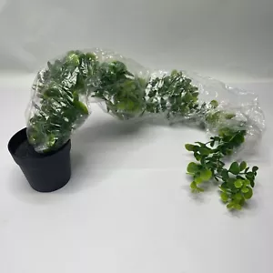 CEWOR Fake Hanging Plant With Pot Artificial Rounded Leaves Shelf Decoration New - Picture 1 of 5