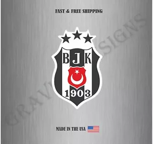 Beşiktaş J.K. Football Soccer Sticker Decal Car Bumper Truck Laptop Water Resist - Picture 1 of 3