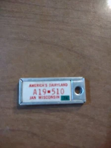 Behinderte amerikanische Veteranen Wisconsin Nummernschild Anhänger 1974 A 19-510 - Bild 1 von 2