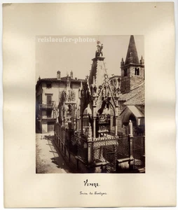 Verona, Arca scaligere, foto albumina originale, 1895 ca. - Foto 1 di 1