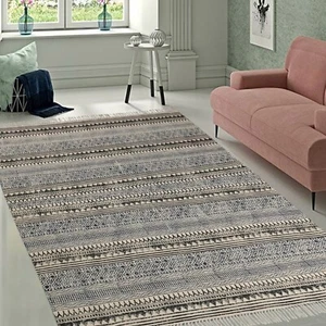 Cotton Printed Rugs, Indian Dhurrie, Organic vegetable dye, Handmade - Picture 1 of 9
