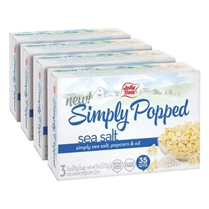 Simply Popped, Vegan, Dairy Free Microwave Popcorn, 3oz Sharing Bag, 3 Bags P... - Picture 1 of 9