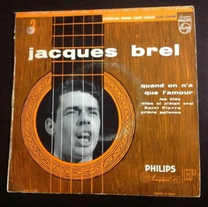 JACQUES BREL (7" EP) 3 [PHILIPS 432.126 BE ** 5-SONGS +P/S **FRANCE FRENCH] - Picture 1 of 4