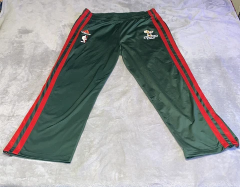 Milwaukee Bucks NBA Adidas Warm Up Pants Mens 2XL Green Tear Away Basketball Cover