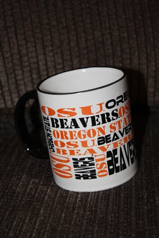 Oregon State White Black Orange coffee mug Cover