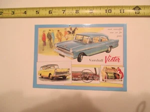 Vauxhall Victor British Cars of 50's & 60's Automobiles Postcard Oversized - Picture 1 of 2