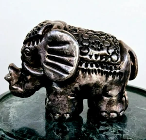 Vintage 925 Sterling Silber gewichteter Elefant Figur 111 - Bild 1 von 8