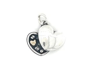 JAMES AVERY HEART BOX OF CHOCOLATES 14K GOLD & STERLING SILVER CHARM RETIRED 925 - Picture 1 of 5