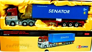 1:50 Corgi AN 13805 JOHN MITCHELL MERCEDES ACTROS Truck & CONTAINER Trailer MIB - Picture 1 of 24