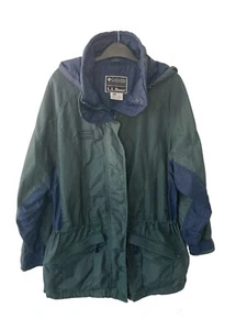 Vintage Columbia LL Bean Womens Parka Jacket Coat Detachable Hood Green Medium - Picture 1 of 4
